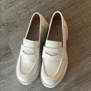 Steve Madden White Loafers